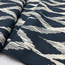 Swafing Ira Leinen Baumwolle Stoff Muster schwarz