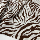Viskose Stoff Webware Zebra Muster braun