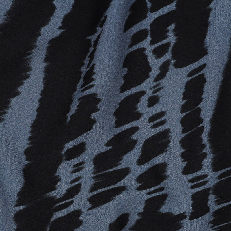 Viskose Stoff Webware Digital Abstrakt blau schwarz