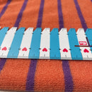 Kurzfloorfrottee Frottee Streifen orange lila