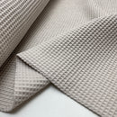 Waffelpiqué Stoff uni hellbeige Cotton Waffle