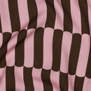 Viskose Ecovero Stoff Webware Muster rosa braun