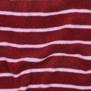 Kurzfloorfrottee Frottee Streifen rosa rot