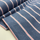 Denim Jeans Baumwolle Stoff Streifen blau