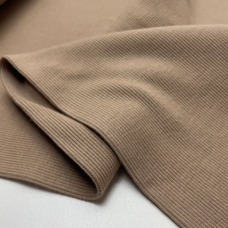Fibre Mood Bündchen Stoff uni beige braun