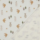 Poppy Forest Animals Jersey Stoff Tiere weiß