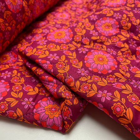 Vorbestellung Jacken Doubleface Voile Stepp Stoff Stepper pink orange