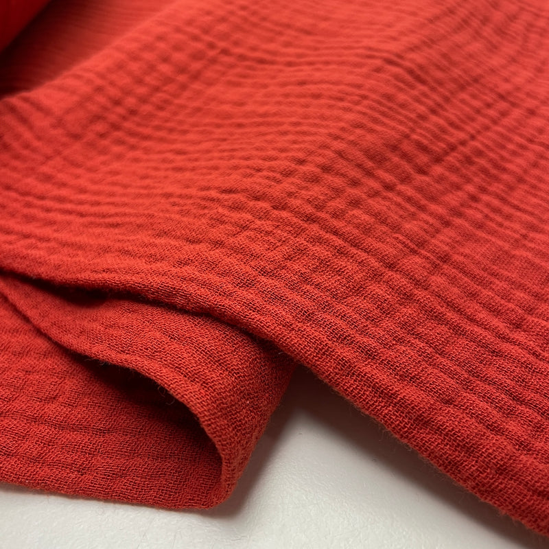 Musselin Stoff Double Gauze Baumwolle terracotta Swafing Jenke