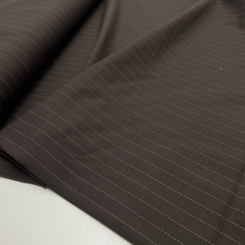 Punto Milano Jersey Stoff Streifen braun