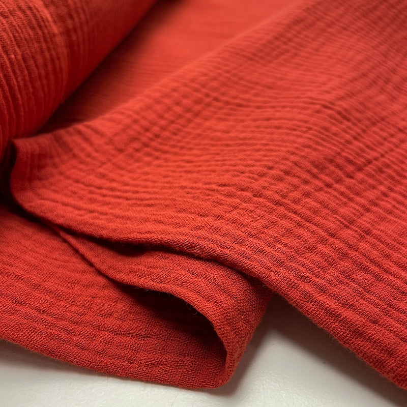 Musselin Stoff Double Gauze Baumwolle terracotta Swafing Jenke