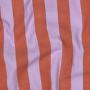 Dyed Baumwolle Stoff Karo Streifen flieder orange