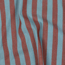Dyed Baumwolle Stoff Streifen blau braun
