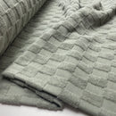 Frottee Jersey Stoff Checks grün