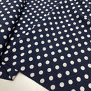 Viskose Stoff Webware Punkte Polka Dots dunkelblau