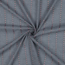 Baumwolle Jacquard Webware Stoff Blumen kariert blau