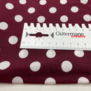 Viskose Stoff Webware Punkte Polka Dots bordeaux rot