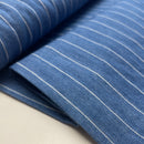 Weiche Baumwolle Jeans Stoff für Bekleidung Streifen Muster blau