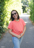 Jersey Stoff Streifen Swafing Isa orange