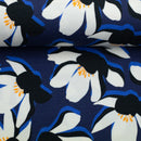 Swafing Ulla Modal Jersey Stoff Blumen blau