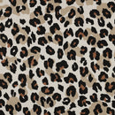 Canvas Stoff Leinenoptik Leo Muster beige