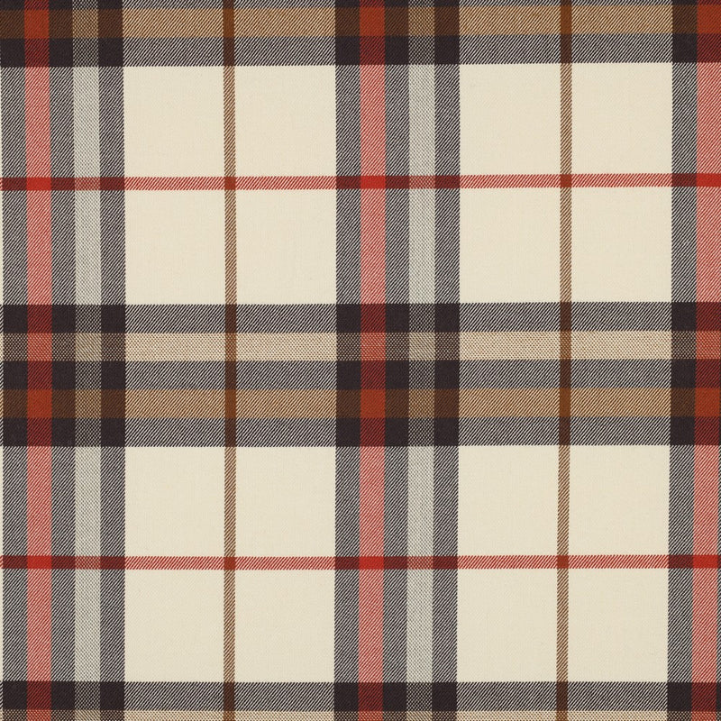 Tartan Check Bekleidungsstoff Stoff kariert beige orange