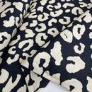 Ilja Fabrik Canvas Baumwolle Stoff Leo Muster Animalprint schwarz
