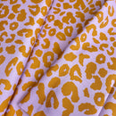 Ilja Fabrik Canvas Baumwolle Stoff Leo Muster Animalprint flieder