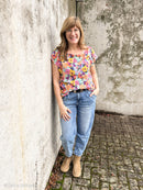 Swafing Julia Viskose Stoff Blumen bunt