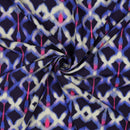 Viskose Ecovero Stoff Webware Batik Muster blau