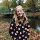 Teddy Jacquard Plüsch Stoff Jackenstoff Dots Punkte blau