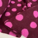 Teddy Jacquard Plüsch Stoff Jackenstoff Dots Punkte bordeaux
