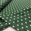 Poppy Baumwolle Stoff Sterne grün