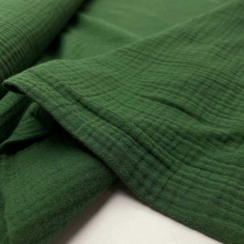 Musselin Double Gauze Baumwolle grün