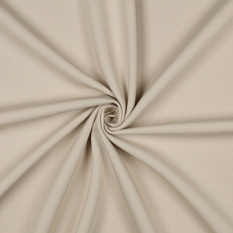 Cotton Interlock Jersey Stoff beige