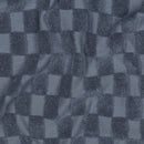 Frottee Jersey Stoff Checks blau