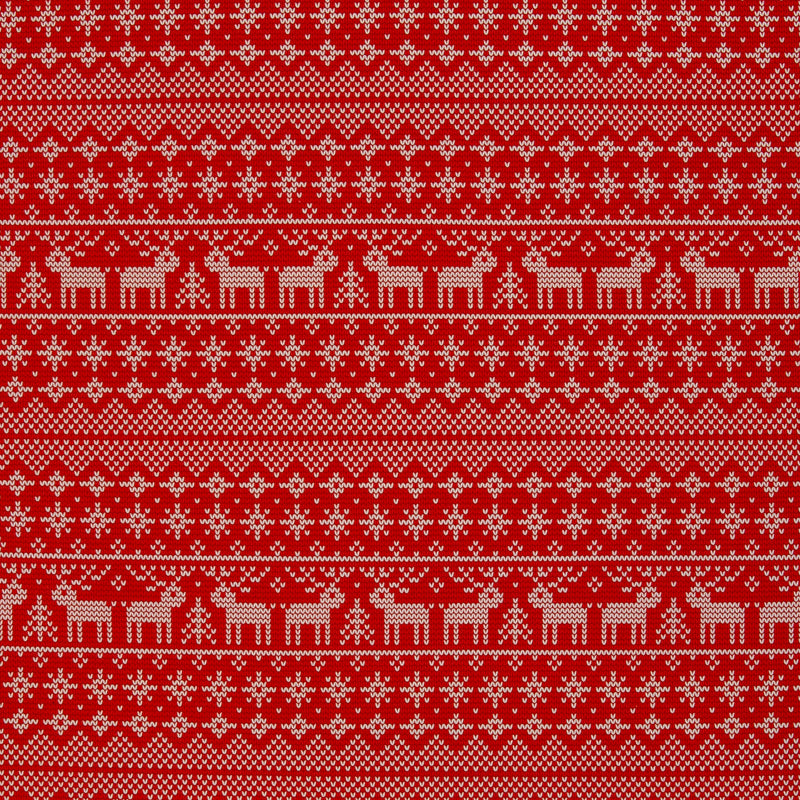 Swafing Holly French Terry Sweat Stoff Weihnachten rot