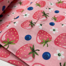 Swafing Fruits Baumwolle Stoff Erdbeeren rosa
