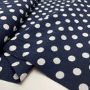 Viskose Stoff Webware Punkte Polka Dots dunkelblau