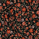 Poppy Jersey Stoff Digital Blumen schwarz