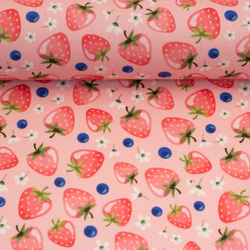 Baumwolle Stoff Erdbeeren Swafing Fruits