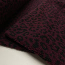 Teddy Plüsch Stoff Jackenstoff Leo Muster bordeaux