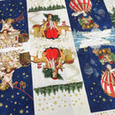Westfalen Stoffe Baumwolle Weihnachten Adventskalender blau Säckchen