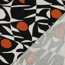 Leinen Viskose Stoff Muster schwarz braun