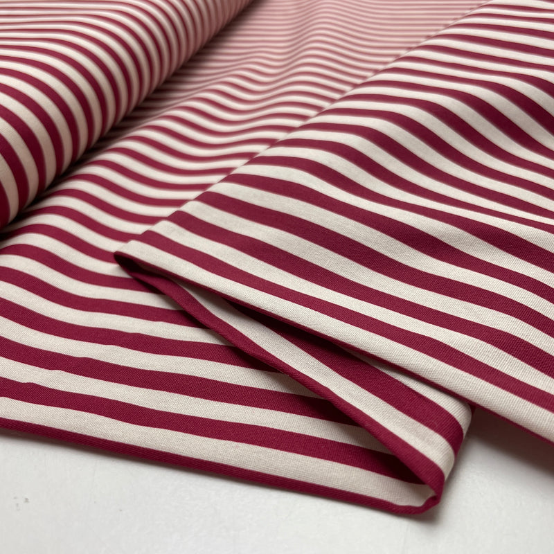 Fibre Mood Baumwolle Stoff Streifen rot