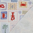 Canvas Stoff Sommer Patchwork bunt