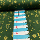 Baumwolle Weihnachten Stoff grün gold Swafing Neuss