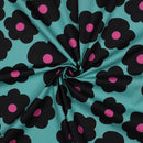 Nerida Hansen Baumwolle Blumen petrol