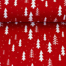 Swafing Wiebke Canvas Stoff Weihnachten Bäume rot