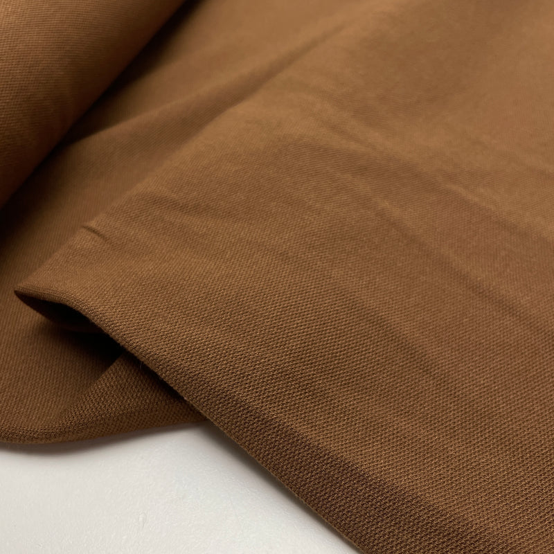 Punto Milano Jersey Stoff mit Struktur uni braun