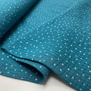 Musselin Double Gauze Baumwolle Punkte petrol